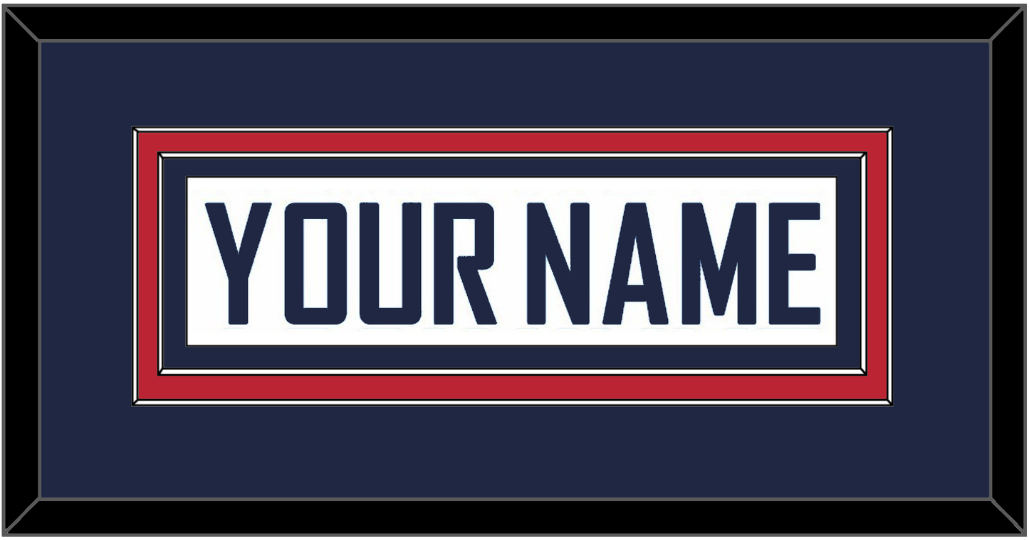 United States Men’s Hockey Nameplate - 2010 Olympics Home White - Signature Tier 2