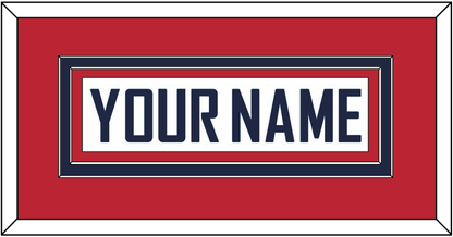 United States Men’s Hockey Nameplate - 2010 Olympics Home White - Signature Tier 3