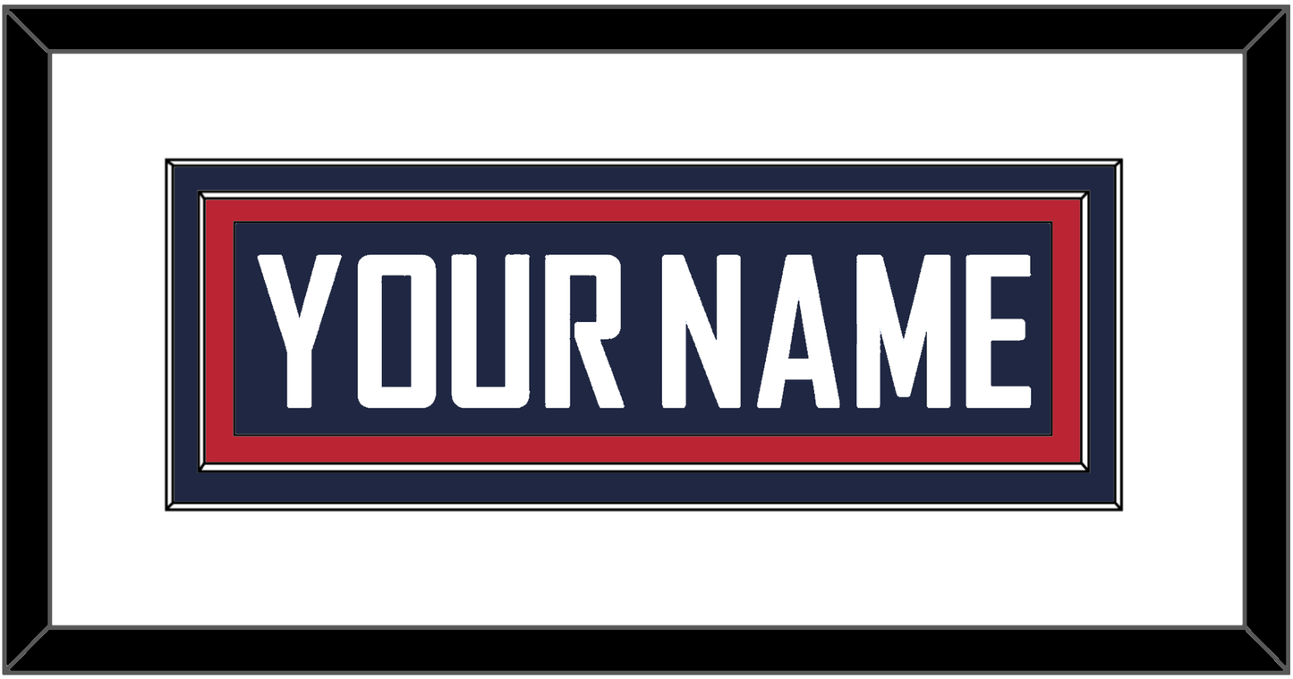 United States Men’s Hockey Nameplate - 2010 Olympics Road Blue - Signature Tier 1