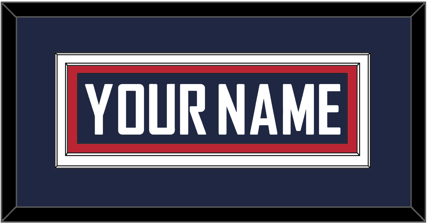 United States Men’s Hockey Nameplate - 2010 Olympics Road Blue - Signature Tier 2