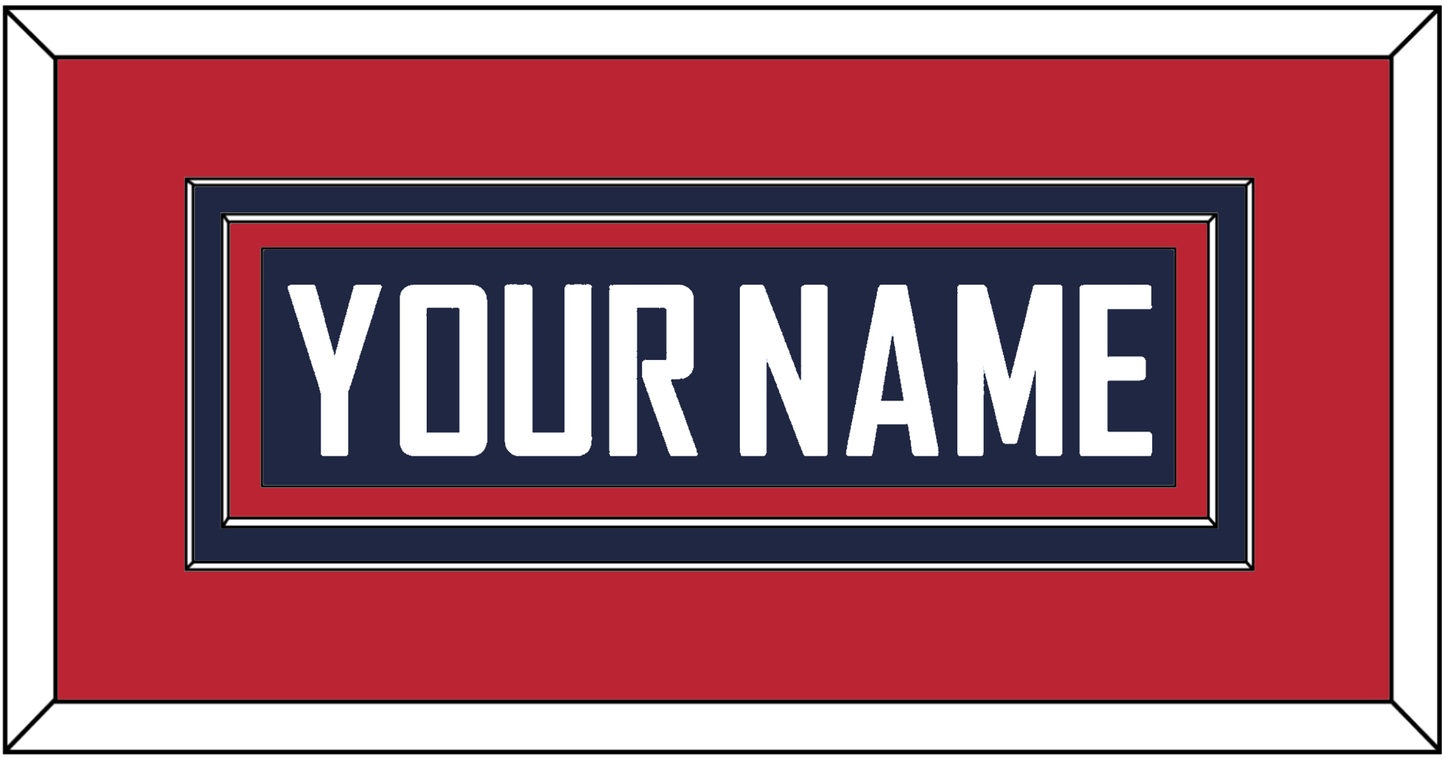 United States Men’s Hockey Nameplate - 2010 Olympics Road Blue - Signature Tier 4