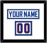 United States Men’s Hockey Nameplate & Number (Shoulder) - 2010 Olympics Alternate White - Double Mat 1