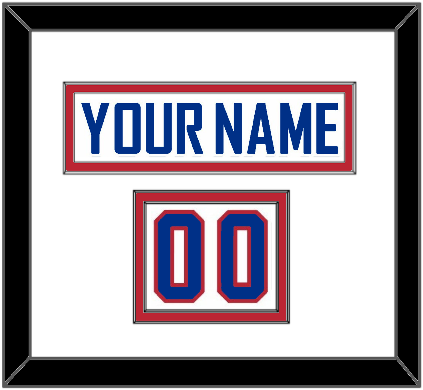 United States Men’s Hockey Nameplate & Number (Shoulder) - 2010 Olympics Alternate White - Signature Tier 2