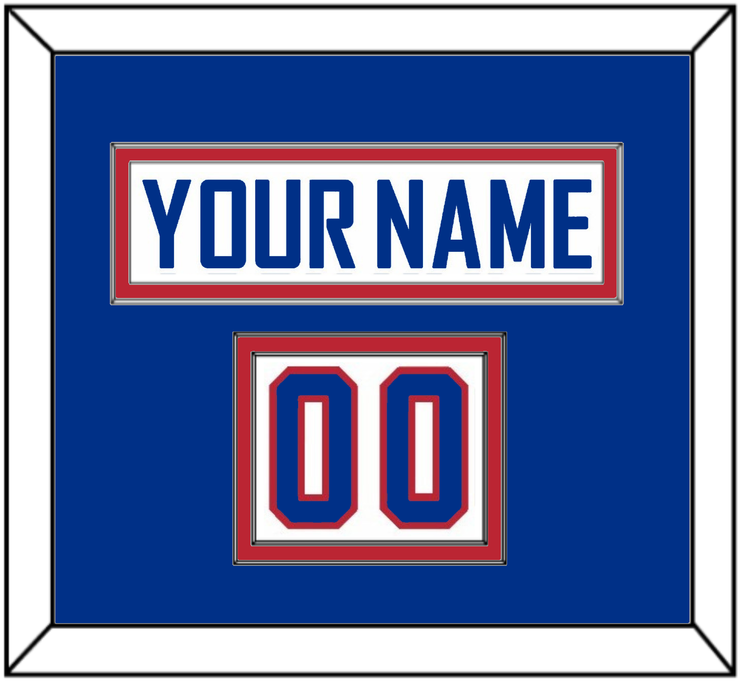 United States Men’s Hockey Nameplate & Number (Shoulder) - 2010 Olympics Alternate White - Signature Tier 3