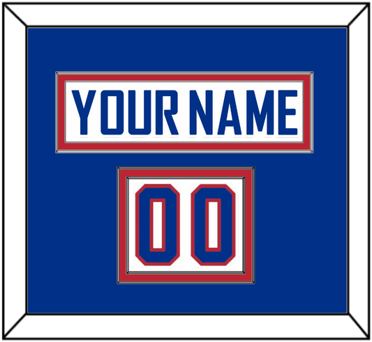 United States Men’s Hockey Nameplate & Number (Shoulder) - 2010 Olympics Alternate White - Signature Tier 3