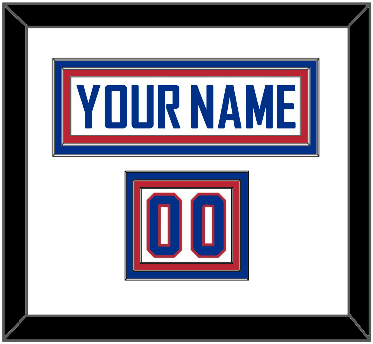 United States Men’s Hockey Nameplate & Number (Shoulder) - 2010 Olympics Alternate White - Premier Tier 1