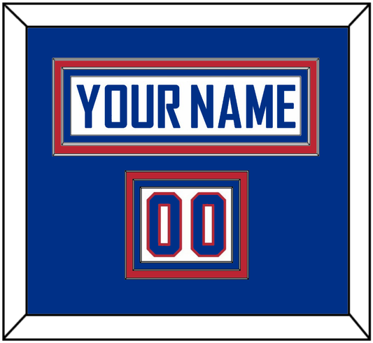 United States Men’s Hockey Nameplate & Number (Shoulder) - 2010 Olympics Alternate White - Premier Tier 2