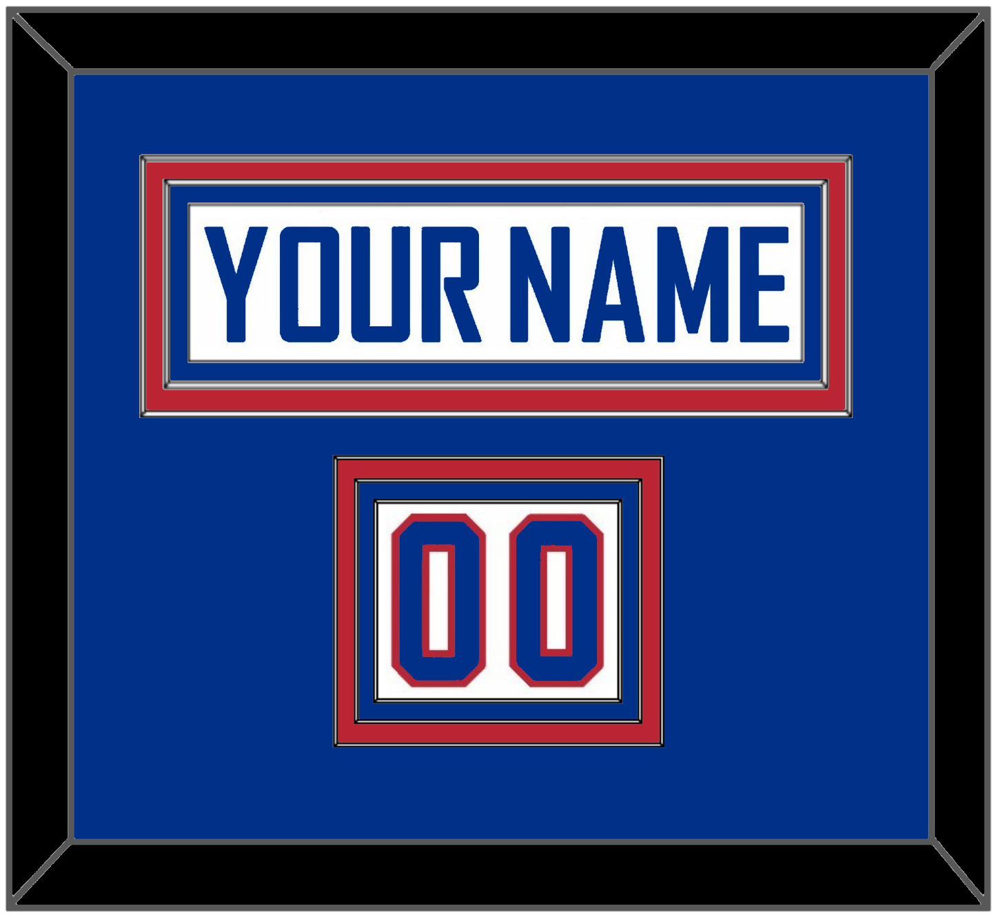 United States Men’s Hockey Nameplate & Number (Shoulder) - 2010 Olympics Alternate White - Premier Tier 2