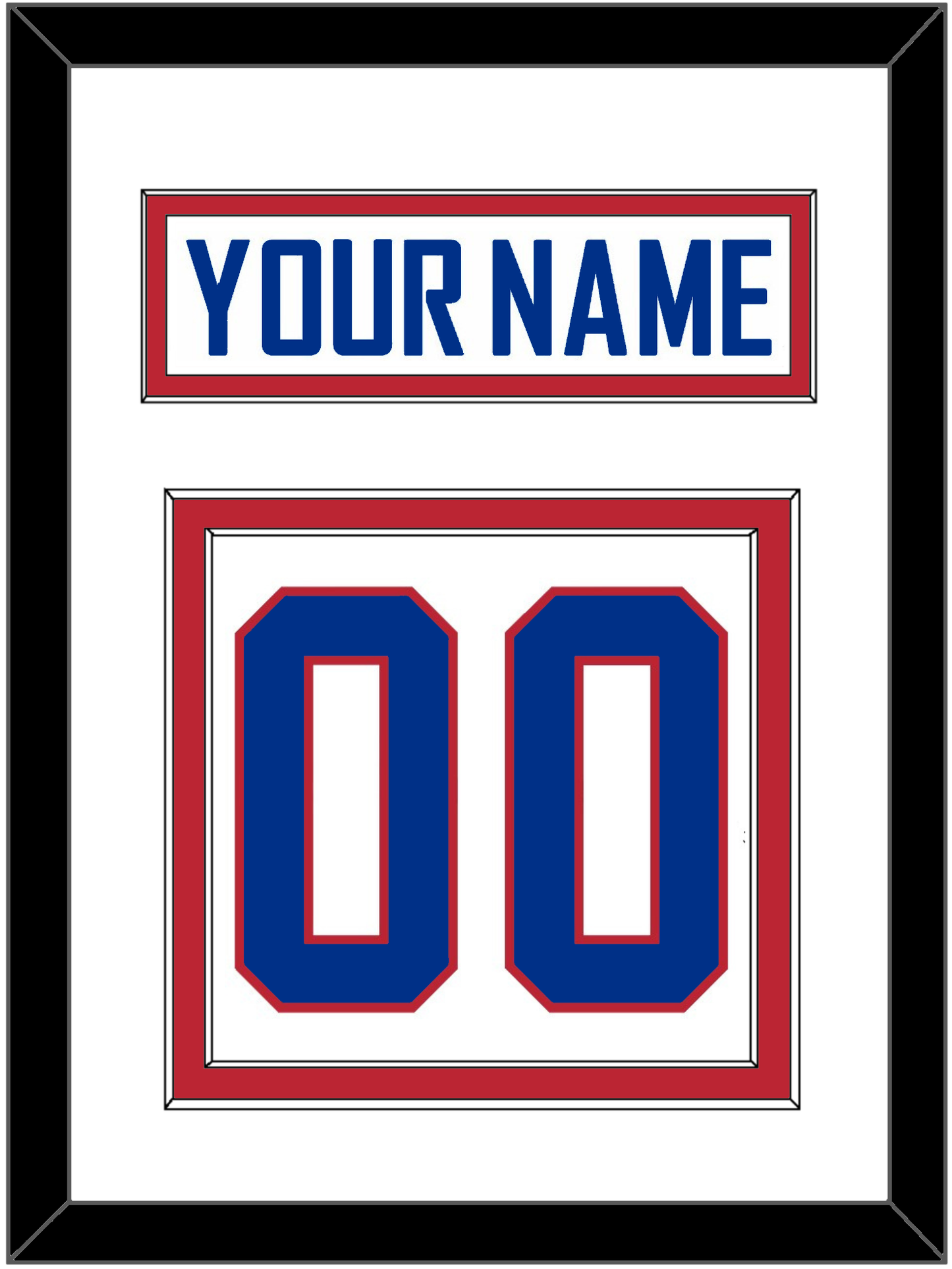 United States Men's Hockey Nameplate & Number (Back) - 2010 Olympics Alternate White - Signature Tier 1