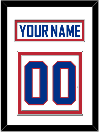 United States Men's Hockey Nameplate & Number (Back) - 2010 Olympics Alternate White - Signature Tier 1