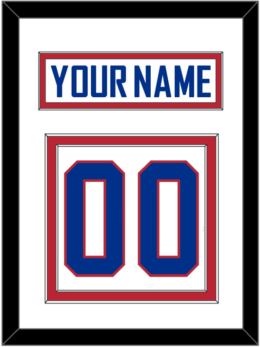 United States Men's Hockey Nameplate & Number (Back) - 2010 Olympics Alternate White - Signature Tier 1
