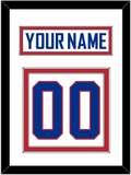 United States Men's Hockey Nameplate & Number (Back) - 2010 Olympics Alternate White - Double Mat 1