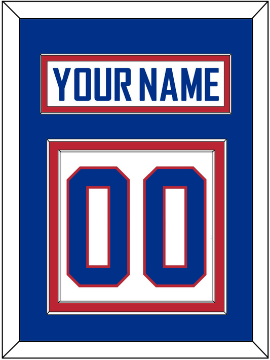 United States Men's Hockey Nameplate & Number (Back) - 2010 Olympics Alternate White - Signature Tier 2