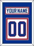 United States Men's Hockey Nameplate & Number (Back) - 2010 Olympics Alternate White - Double Mat 2