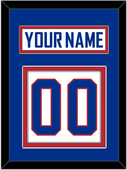 United States Men's Hockey Nameplate & Number (Back) - 2010 Olympics Alternate White - Signature Tier 2