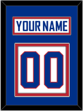 United States Men's Hockey Nameplate & Number (Back) - 2010 Olympics Alternate White - Double Mat 2