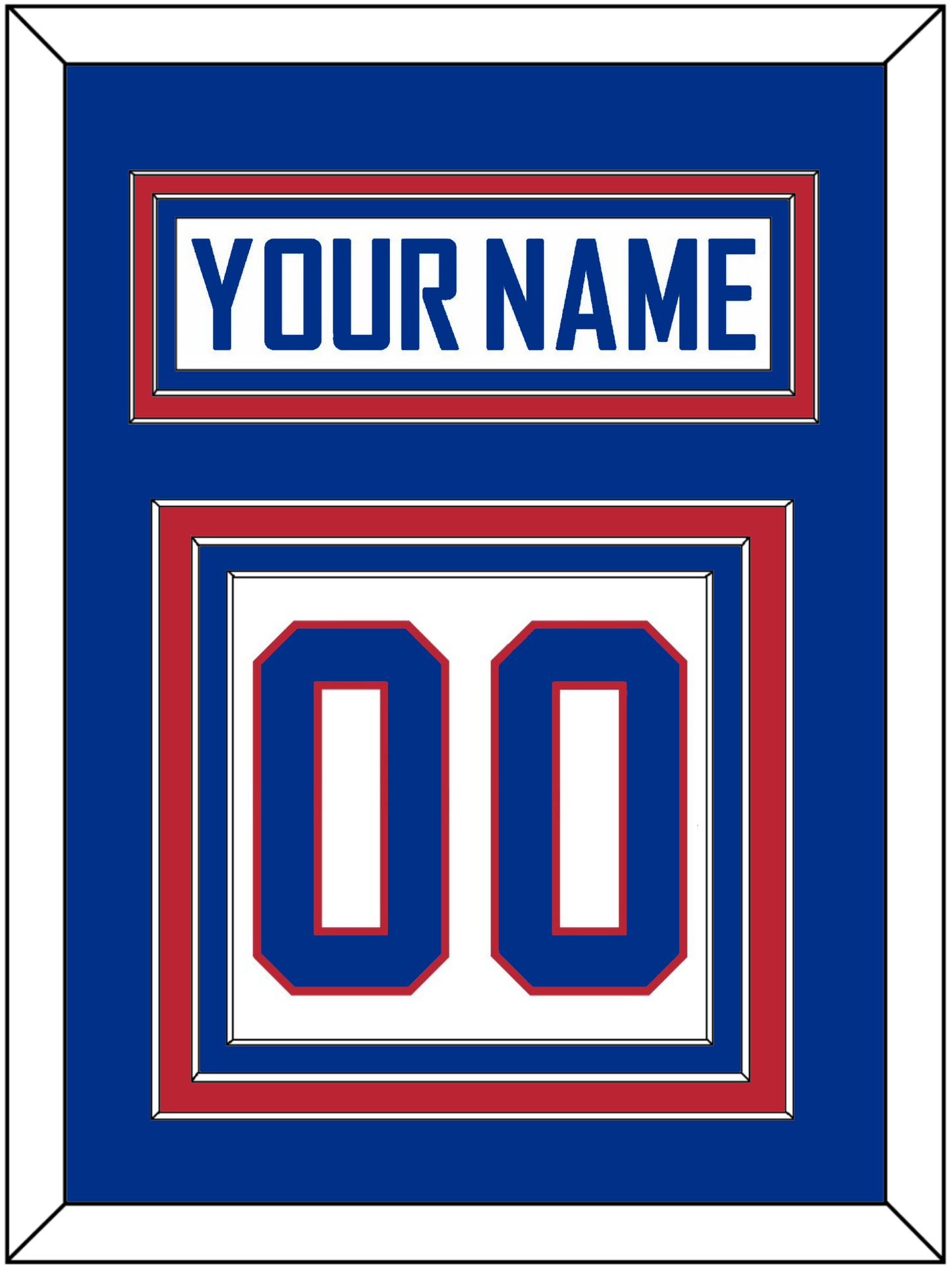United States Men's Hockey Nameplate & Number (Back) - 2010 Olympics Alternate White - Premier Tier 2