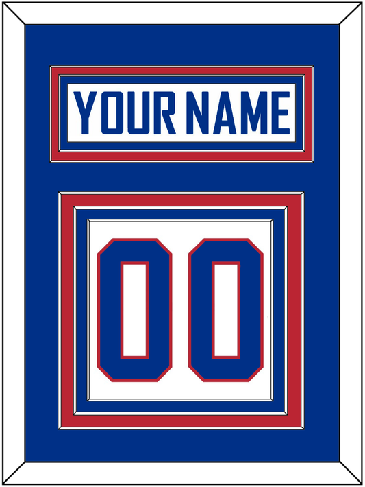 United States Men's Hockey Nameplate & Number (Back) - 2010 Olympics Alternate White - Premier Tier 2