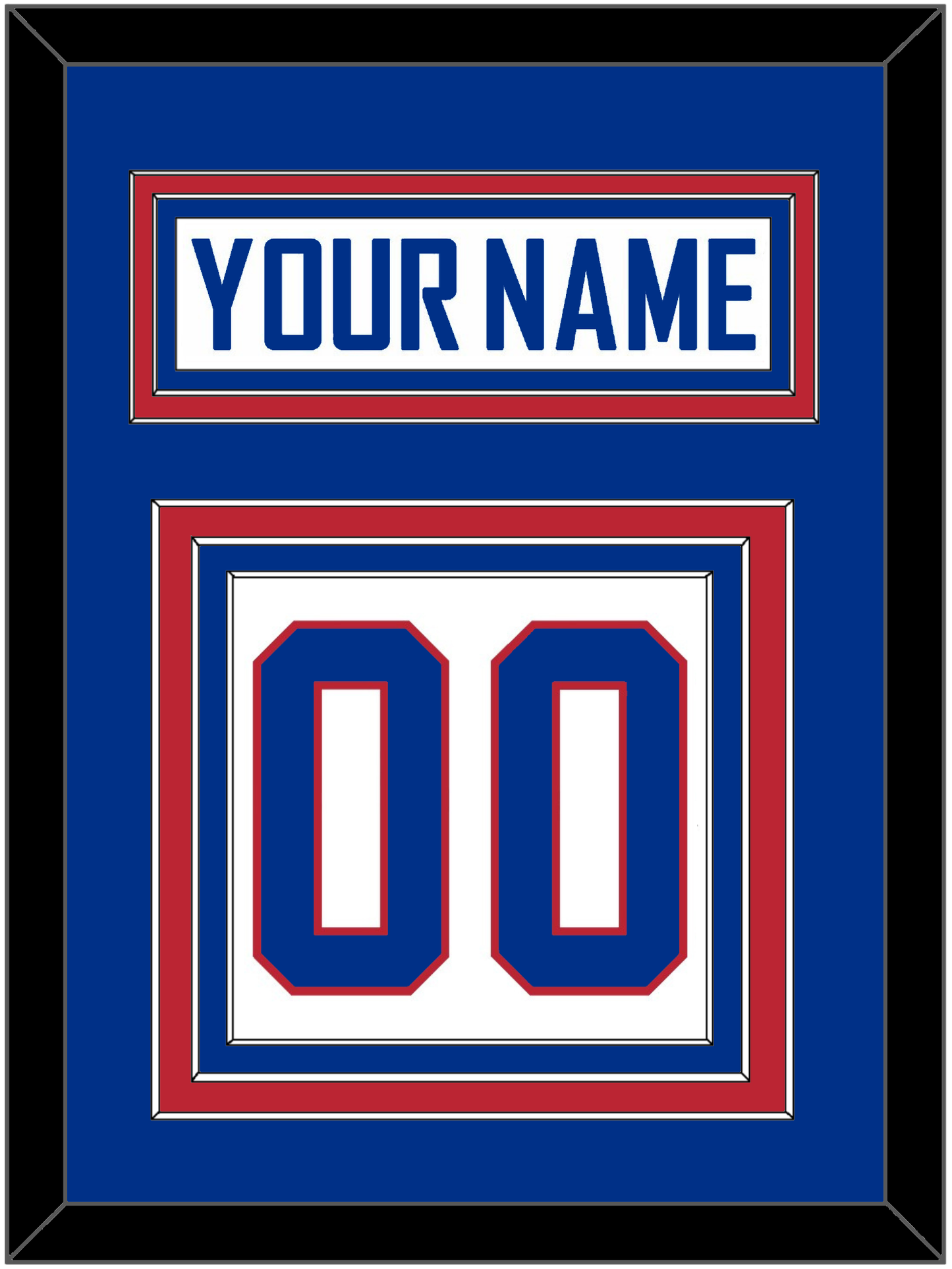 United States Men's Hockey Nameplate & Number (Back) - 2010 Olympics Alternate White - Premier Tier 2