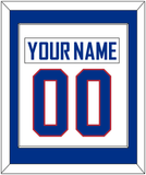 United States Men's Hockey Nameplate & Number (Back) Combined - 2010 Olympics Alternate White - Single Mat 1