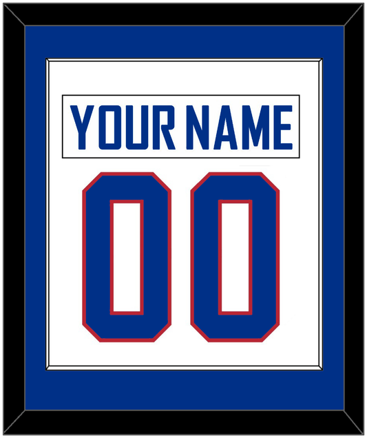 United States Men's Hockey Nameplate & Number (Back) Combined - 2010 Olympics Alternate White - Essential Tier 1