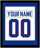 United States Men's Hockey Nameplate & Number (Back) Combined - 2010 Olympics Alternate White - Single Mat 1