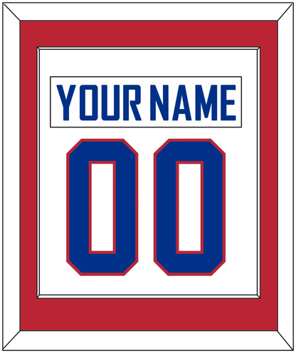 United States Men's Hockey Nameplate & Number (Back) Combined - 2010 Olympics Alternate White - Essential Tier 2