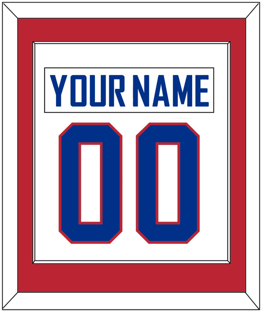 United States Men's Hockey Nameplate & Number (Back) Combined - 2010 Olympics Alternate White - Essential Tier 2