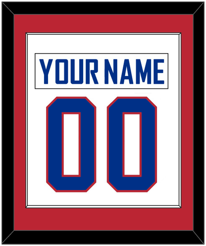 United States Men's Hockey Nameplate & Number (Back) Combined - 2010 Olympics Alternate White - Essential Tier 2