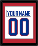 United States Men's Hockey Nameplate & Number (Back) Combined - 2010 Olympics Alternate White - Single Mat 2
