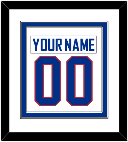 United States Men's Hockey Nameplate & Number (Back) Combined - 2010 Olympics Alternate White - Signature Tier 1