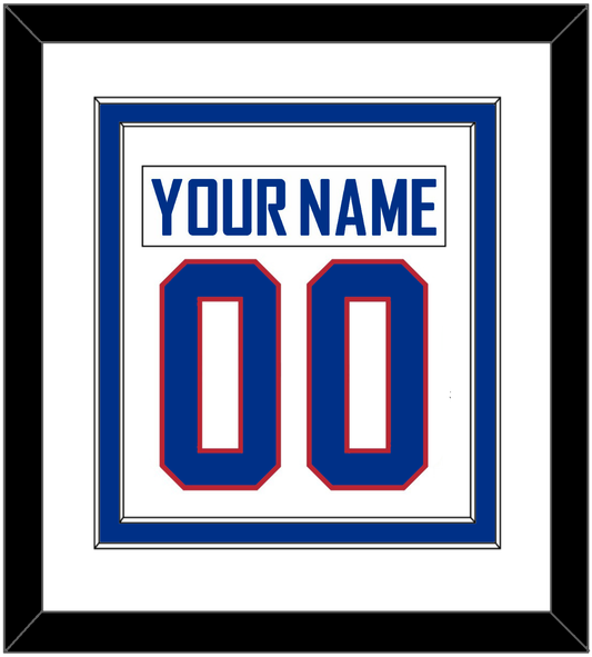 United States Men's Hockey Nameplate & Number (Back) Combined - 2010 Olympics Alternate White - Signature Tier 1