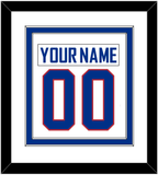 United States Men's Hockey Nameplate & Number (Back) Combined - 2010 Olympics Alternate White - Double Mat 1