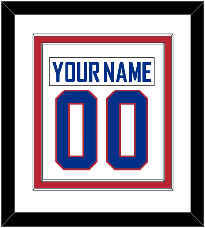 United States Men's Hockey Nameplate & Number (Back) Combined - 2010 Olympics Alternate White - Signature Tier 2