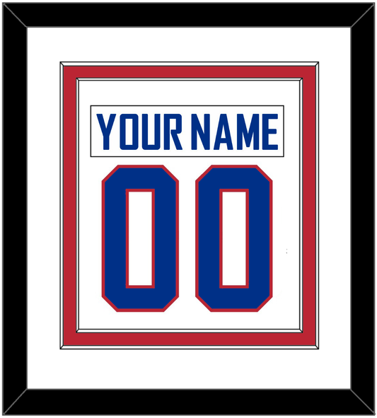 United States Men's Hockey Nameplate & Number (Back) Combined - 2010 Olympics Alternate White - Signature Tier 2
