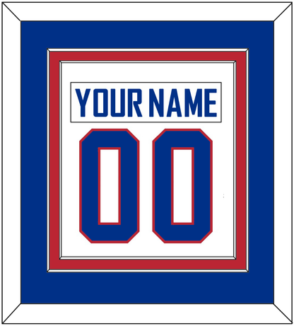 United States Men's Hockey Nameplate & Number (Back) Combined - 2010 Olympics Alternate White - Signature Tier 3