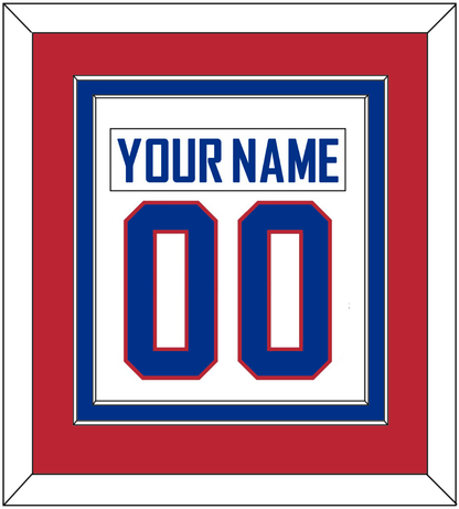 United States Men's Hockey Nameplate & Number (Back) Combined - 2010 Olympics Alternate White - Signature Tier 4