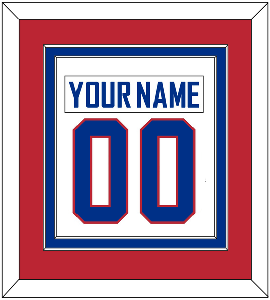 United States Men's Hockey Nameplate & Number (Back) Combined - 2010 Olympics Alternate White - Signature Tier 4