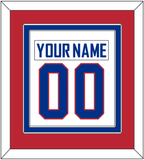 United States Men's Hockey Nameplate & Number (Back) Combined - 2010 Olympics Alternate White - Double Mat 4