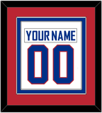 United States Men's Hockey Nameplate & Number (Back) Combined - 2010 Olympics Alternate White - Double Mat 4