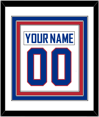 United States Men's Hockey Nameplate & Number (Back) Combined - 2010 Olympics Alternate White - Premier Tier 1