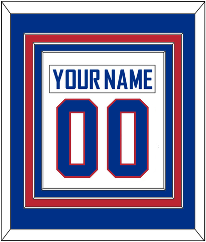 United States Men's Hockey Nameplate & Number (Back) Combined - 2010 Olympics Alternate White - Premier Tier 2