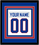 United States Men's Hockey Nameplate & Number (Back) Combined - 2010 Olympics Alternate White - Triple Mat 2