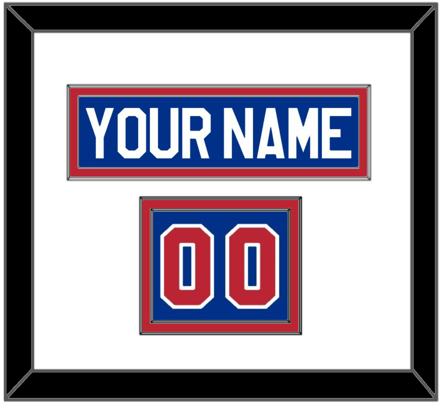 United States Men’s Hockey Nameplate & Number (Shoulder) - 1980 Olympics Road Blue - Signature Tier 1