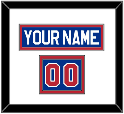 United States Men’s Hockey Nameplate & Number (Shoulder) - 1980 Olympics Road Blue - Signature Tier 1