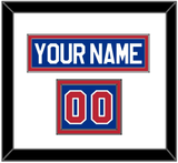 United States Men’s Hockey Nameplate & Number (Shoulder) - 1980 Olympics Road Blue - Double Mat 1