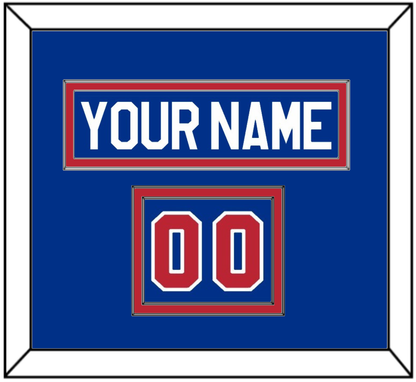 United States Men’s Hockey Nameplate & Number (Shoulder) - 1980 Olympics Road Blue - Signature Tier 2
