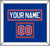 United States Men’s Hockey Nameplate & Number (Shoulder) - 1980 Olympics Road Blue - Double Mat 2
