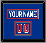 United States Men’s Hockey Nameplate & Number (Shoulder) - 1980 Olympics Road Blue - Double Mat 2