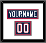 United States Men’s Hockey Nameplate & Number (Shoulder) - 2002 Olympics Home White - Double Mat 1